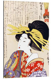 Magnettafel Junge Kurtisane hebt ihr Gewand