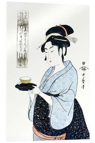 Acrylic print Naniwaya Okita serves a teacup in the famous tea house