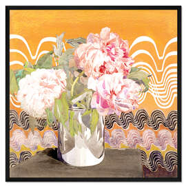 Gerahmter Kunstdruck Pfingstrosen