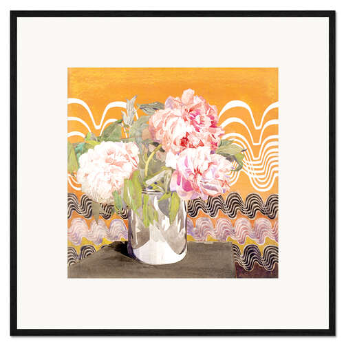 Framed art print Peonies