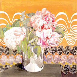 Magnettafel Pfingstrosen