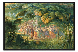 Gerahmter Kunstdruck Feentanz auf einer Lichtung