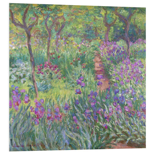 Foam board print The Artist's Garden at Giverny, 1900