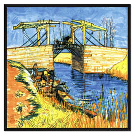 Gerahmter Kunstdruck Le Pont de Langlois in Arles