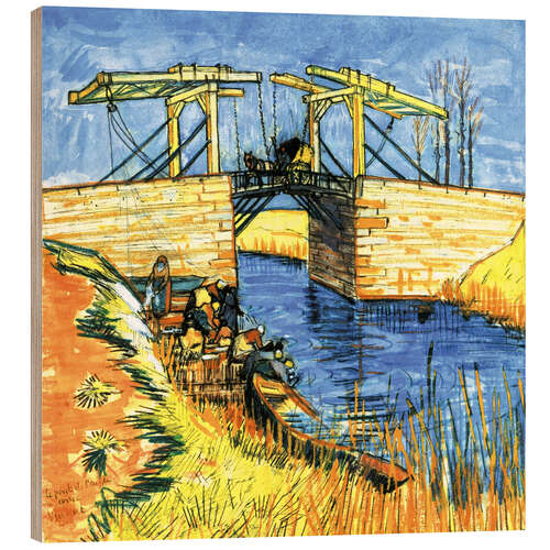 Wood print Le Pont de Langlois at Arles