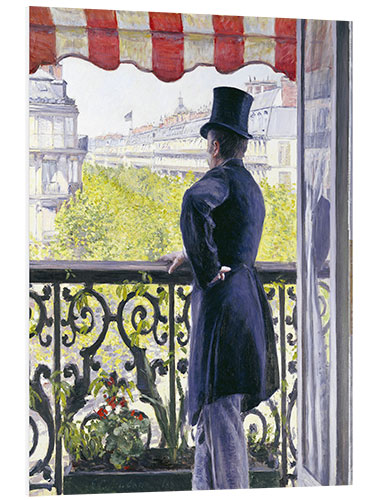 Tableau en PVC L'Homme au balcon, boulevard Haussmann