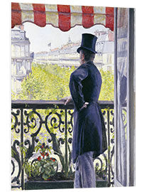 Tableau en PVC L'Homme au balcon, boulevard Haussmann