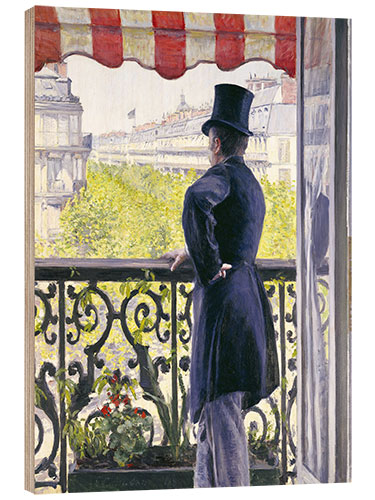 Puutaulu Man on a Balcony, Boulevard Haussmann
