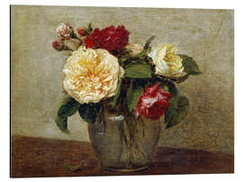 Magnettafel Rote und gelbe Rosen