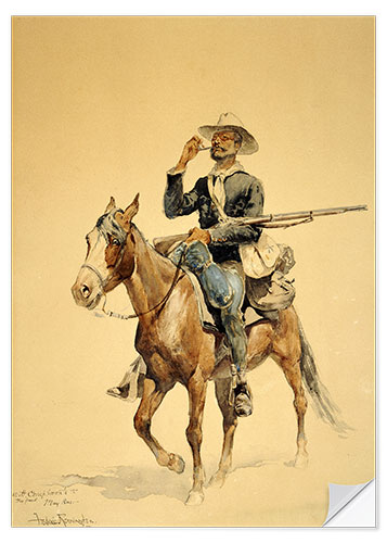 Selvklebende plakat En infanterist i hest, 1890