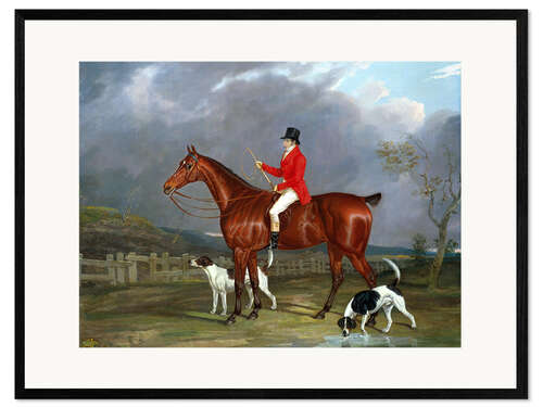 Impresión de arte enmarcada A Huntsman and Hounds, 1824