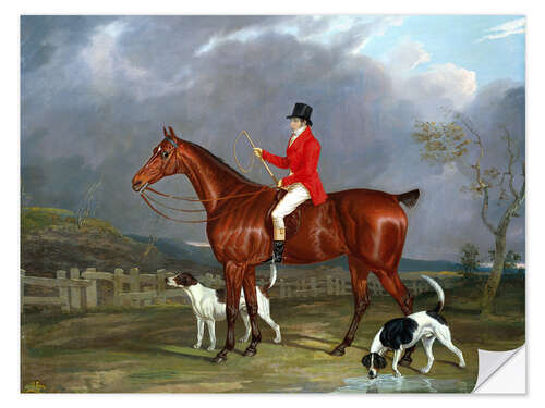 Muursticker A Huntsman and Hounds, 1824