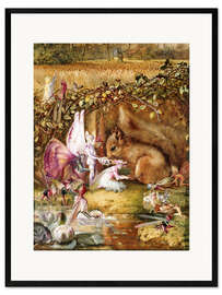 Framed art print The injured squirrel