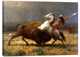 Canvastavla  The Last of the Buffalos - Albert Bierstadt