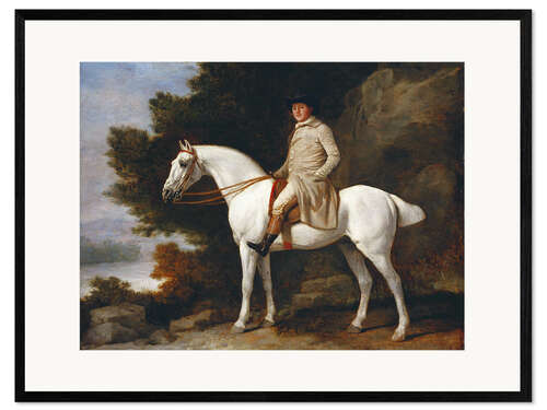 Plakat artystyczny premium w ramie Gentleman on a Grey Horse