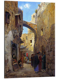 Aluminium print Street Scene in Jerusalem