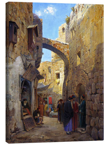 Canvas print Street Scene in Jerusalem