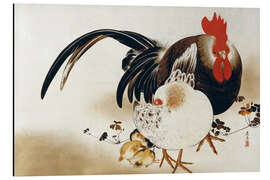 Magnettafel Hahn, Henne und Küken