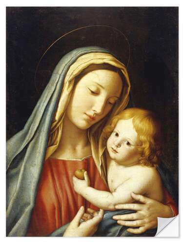 Selvklebende plakat Madonna with Child