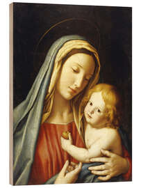 Wood print Madonna with Child