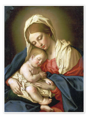 Poster Die Madonna mit Kind I