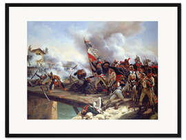 Gerahmter Kunstdruck Schlacht von Pont d'Arcole 1826