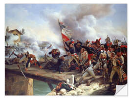 Selvklebende plakat The Battle of Pont d'Arcole, 1826