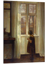 Magnettafel Kleines Mädchen an einem Fenster