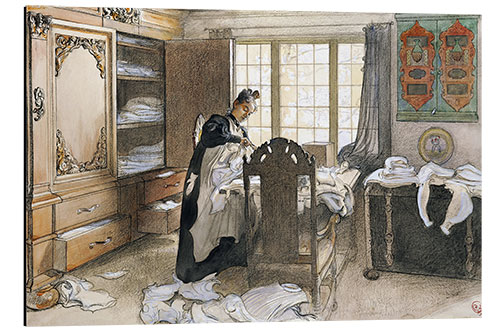 Aluminium print Karin by the Linen Cupboard, 1906