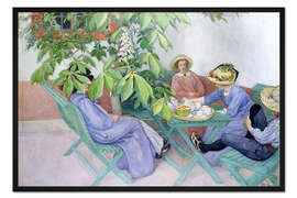 Gerahmter Kunstdruck Unter der Kastanie