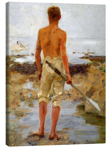 Canvas-taulu A Boy with an Oar