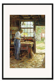 Gerahmter Kunstdruck Dorfschreiner