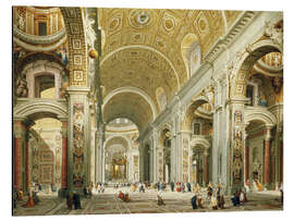 Magnettafel Innenraum des Petersdoms, Blick nach Westen zum Grab St. Peter's