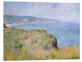 Akryylilasitaulu  Edge of the Cliff, Pourville - Claude Monet