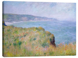Lienzo  Borde del acantilado, Pourville - Claude Monet