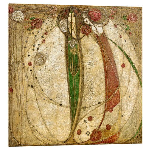 Acrylic print The White Rose and the Red Rose, 1902