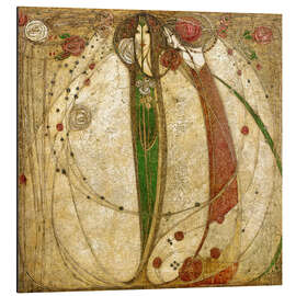 Magnettafel Die weiße Rose und die rote Rose, 1902