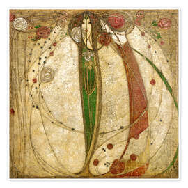 Obraz  The White Rose and the Red Rose, 1902 - Margaret MacDonald Mackintosh
