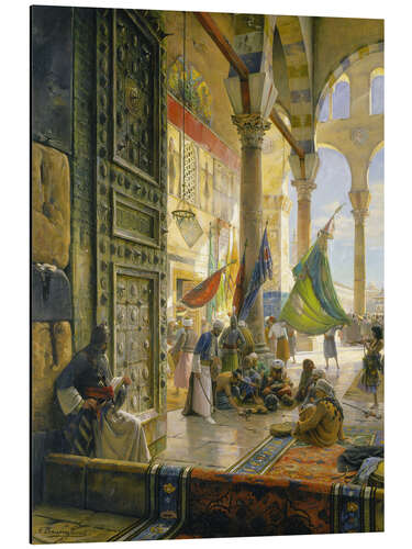 Alubild Vorplatz der Ummayad-Moschee, Damaskus, 1890