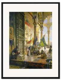 Gerahmter Kunstdruck Vorplatz der Ummayad-Moschee, Damaskus, 1890