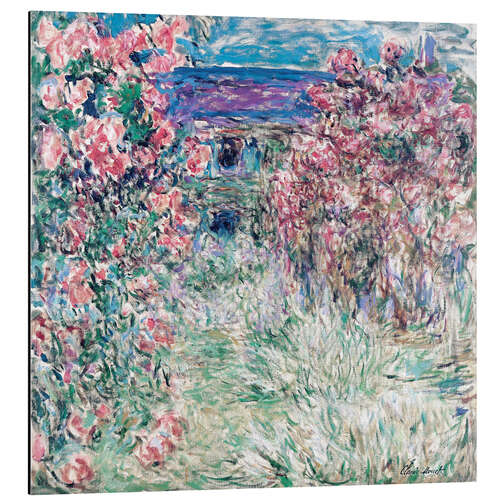 Tableau en aluminium La Maison à travers les roses