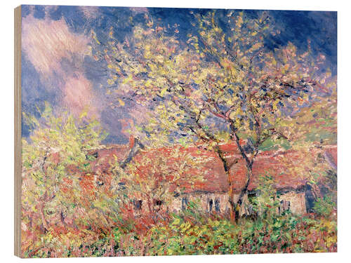 Wood print Springtime at Giverny, 1886