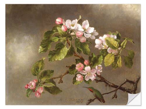 Wall sticker Apple Blossoms and a Hummingbird