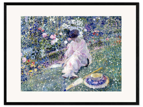 Gerahmter Kunstdruck Garten im Juni 1911