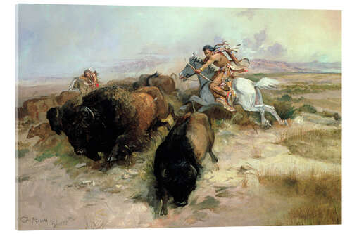 Stampa su vetro acrilico Buffalo Hunt, 1897