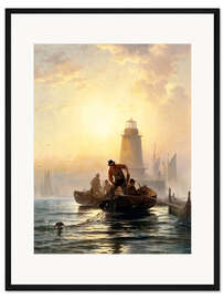 Gerahmter Kunstdruck Fish Pond, Orient Bay, Long Island