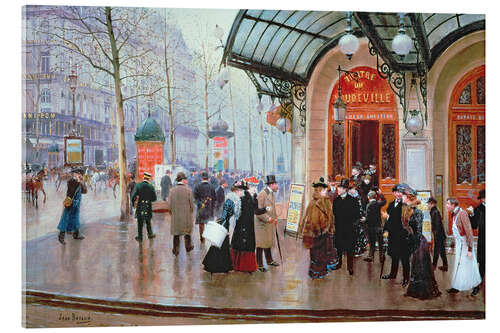 Acrylic print Before Vaudeville Theatre in Paris