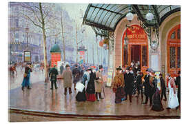 Acrylglasbild Vor dem Vaudeville Theatre in Paris