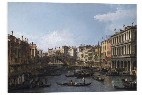 Bilde på skumplate Grand Canal and the Rialto Bridge