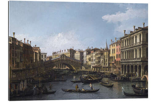 Tableau en plexi-alu Grand Canal et le pont du Rialto